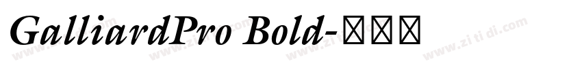 GalliardPro Bold字体转换